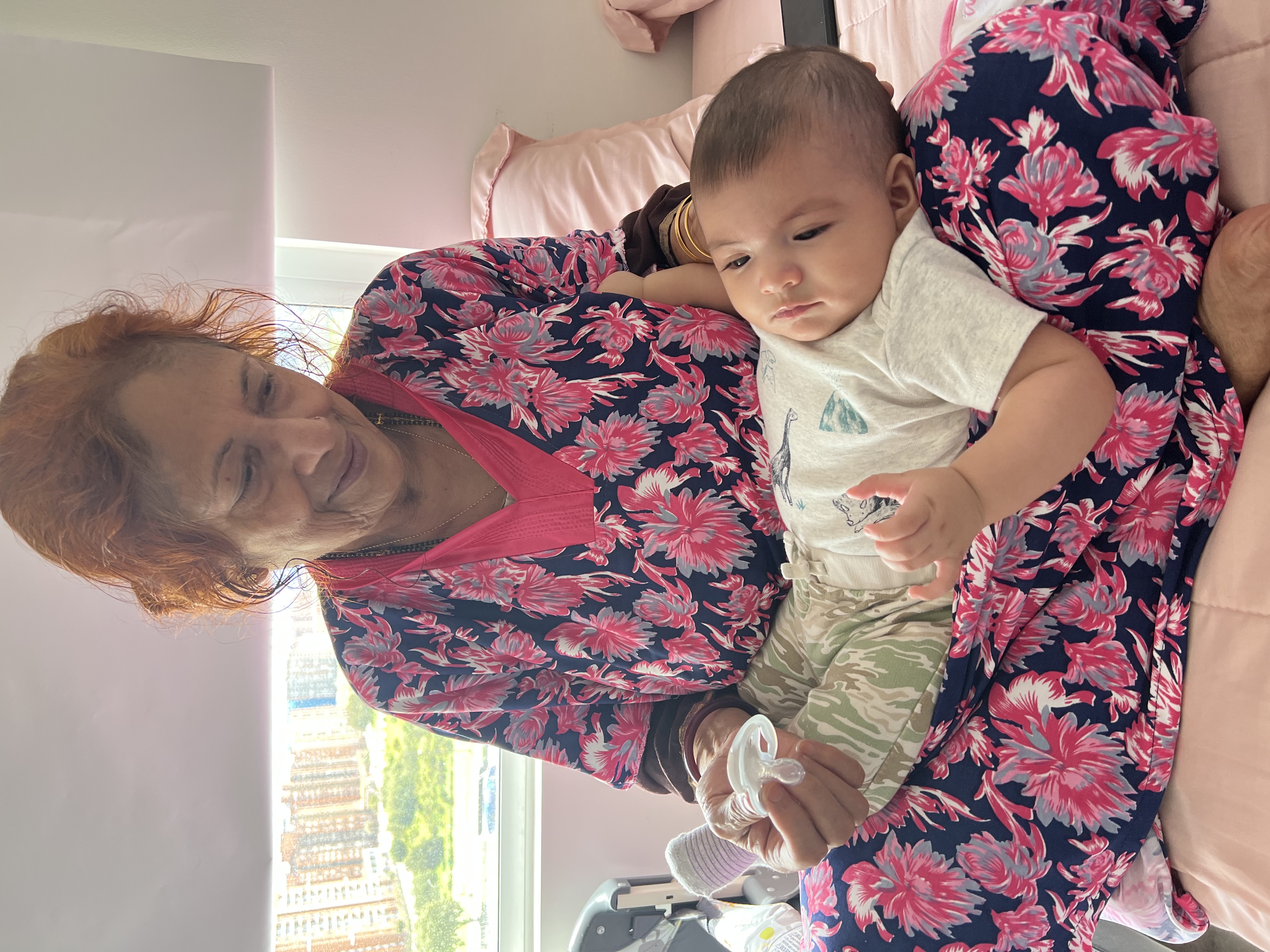 Grandma holding Arianna in Bogotá